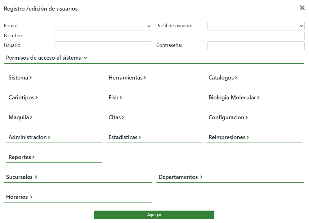 crea los usuarios del sistema para que puedan ingresas con cuentas diferentes, con Citopat software para laboratorios de patología no tienes límites de usuarios