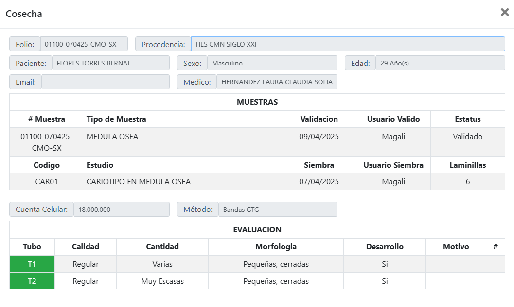 Lleva el control de las muestras realizadas con Citopat software para laboratorios de patología