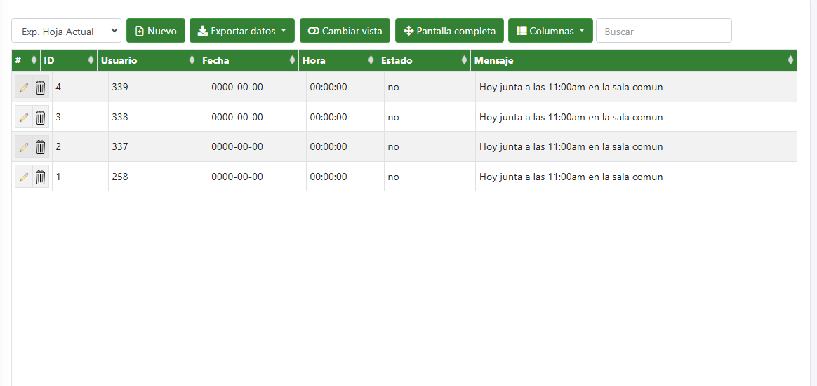 Enviar mensajes a usuarios del sistema Citopat software para laboratorios de patología